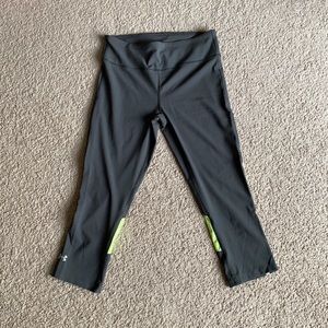 Under Armour legging with neon green accent